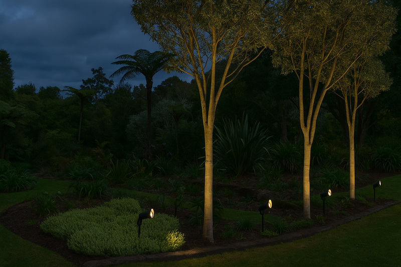 Eden+ Garden Spotlight with Hood on Spike with Lamp