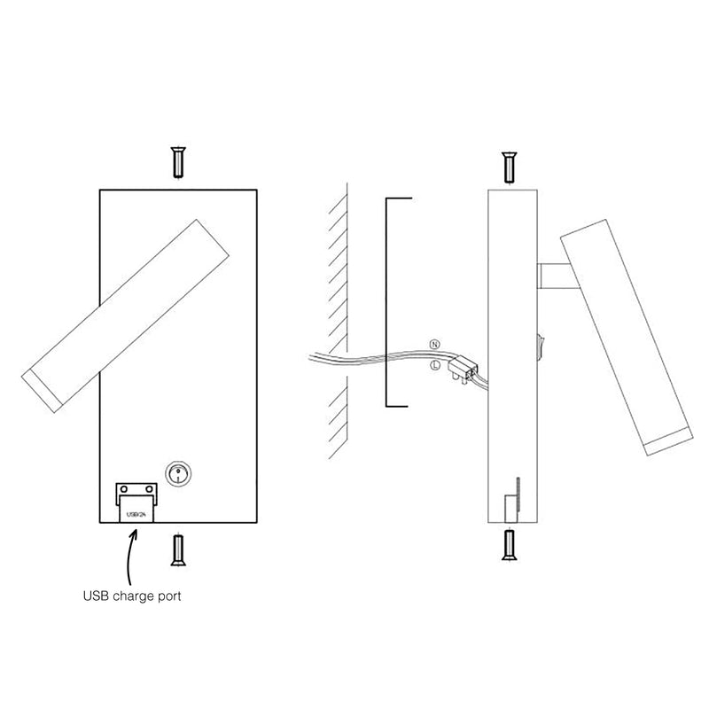 Belle - Rectangular Bedside Spotlight