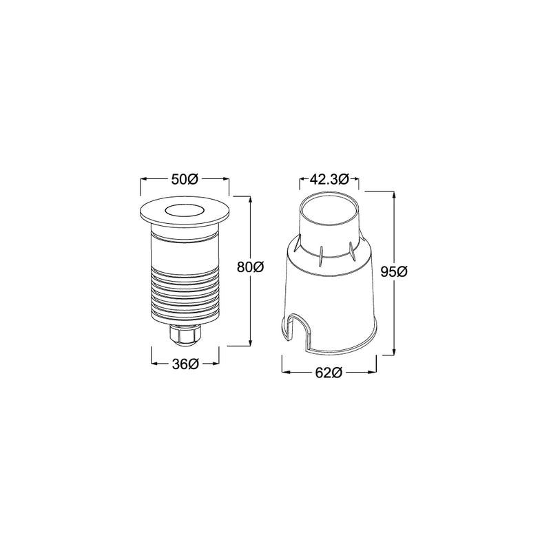 Inground Fixed Uplighter 3W