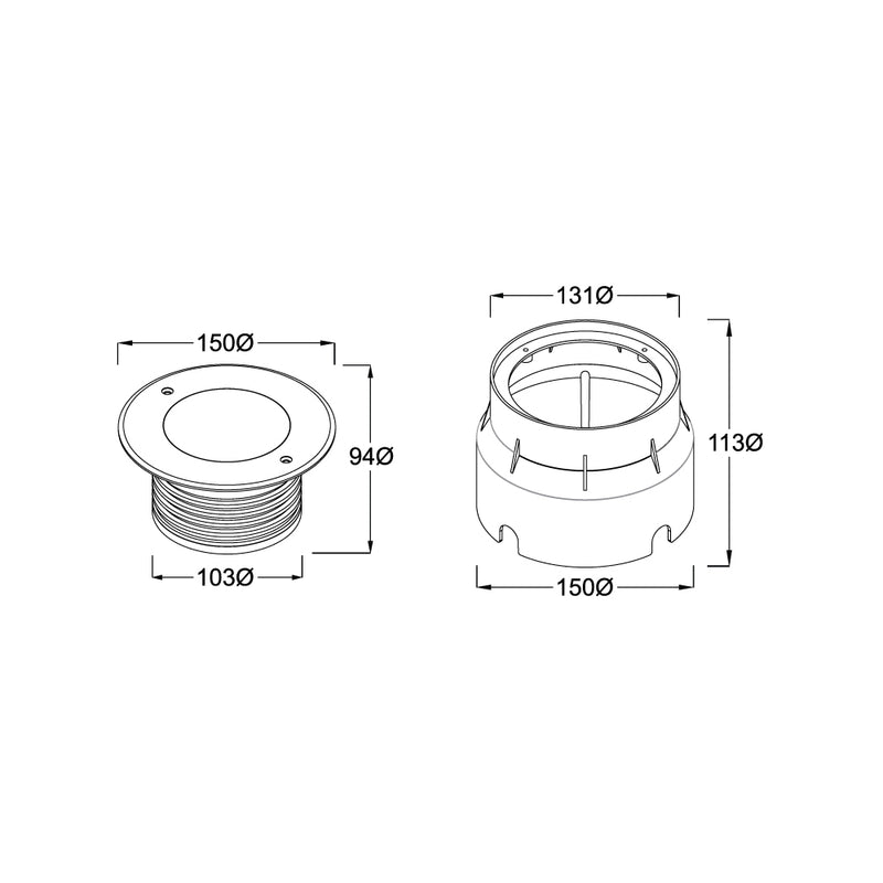 Inground Fixed Uplighter 7 x 2W