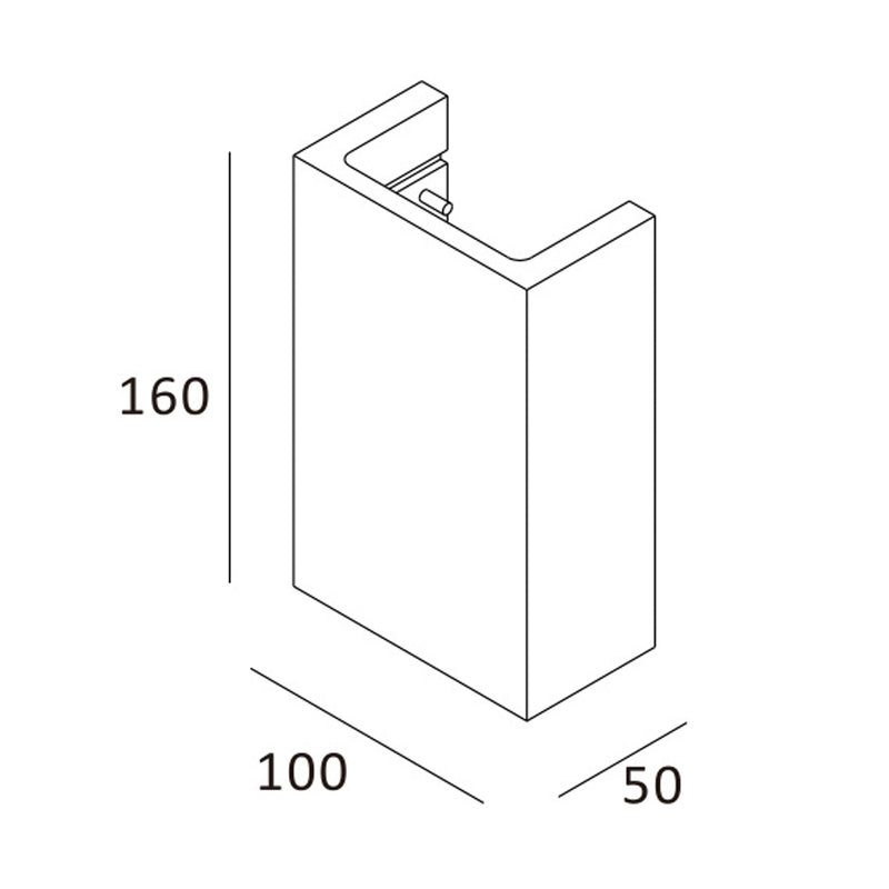 Chameleon - Paintable Plaster Rectangle - Surface Mounted Wall Light