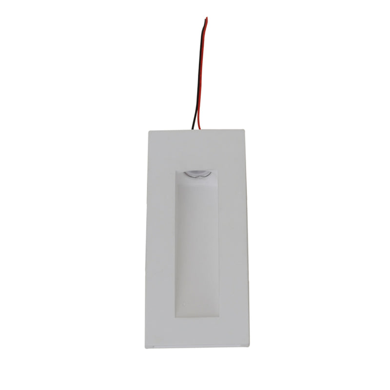 Chameleon - Rectangular Paintable Plaster Recessed Stair Light